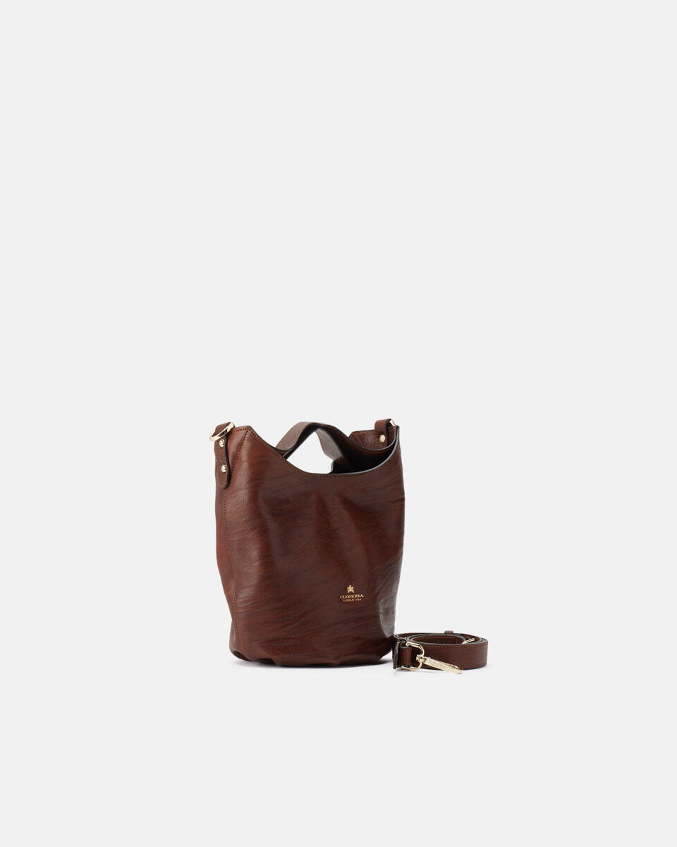 Gaia small bucket caramba Marrone  - Secchiello - Borse Donna - Borse - Cuoieria Fiorentina