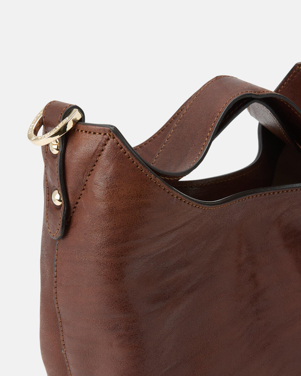 SMALL BUCKET Brown  - Bucket Bags - Women's Bags - Bags - Cuoieria Fiorentina