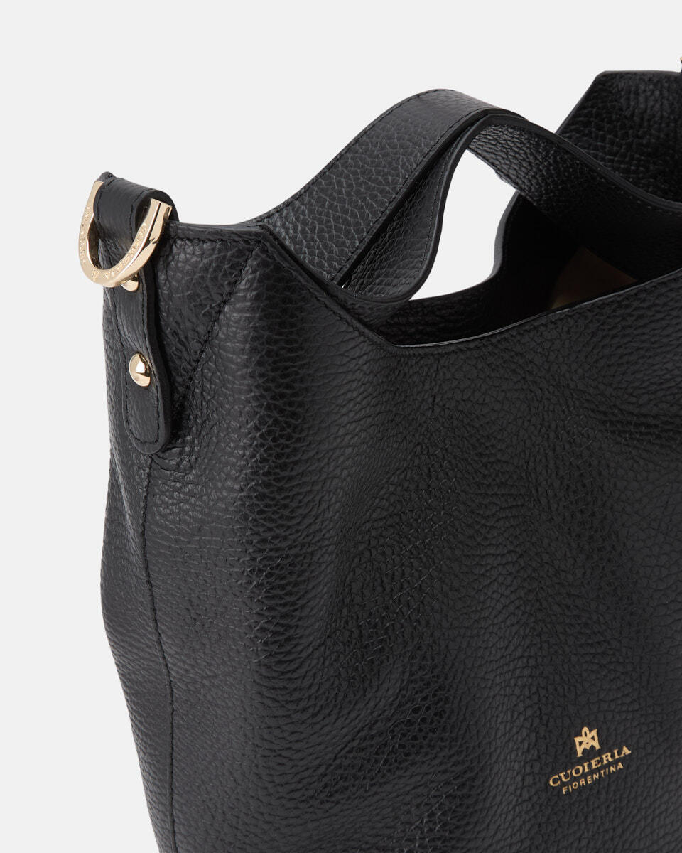 SMALL BUCKET Black  - Bucket Bags - Women's Bags - Bags - Cuoieria Fiorentina