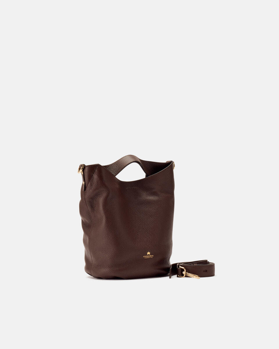 BUCKET Chocolate  - Bucket Bags - Women's Bags - Bags - Cuoieria Fiorentina