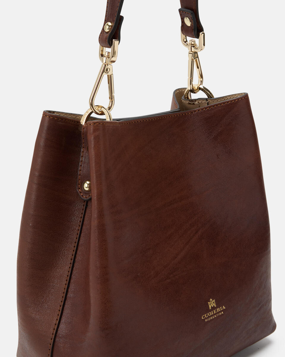 small bucket bag Brown  - Bucket Bags - Women's Bags - Bags - Cuoieria Fiorentina