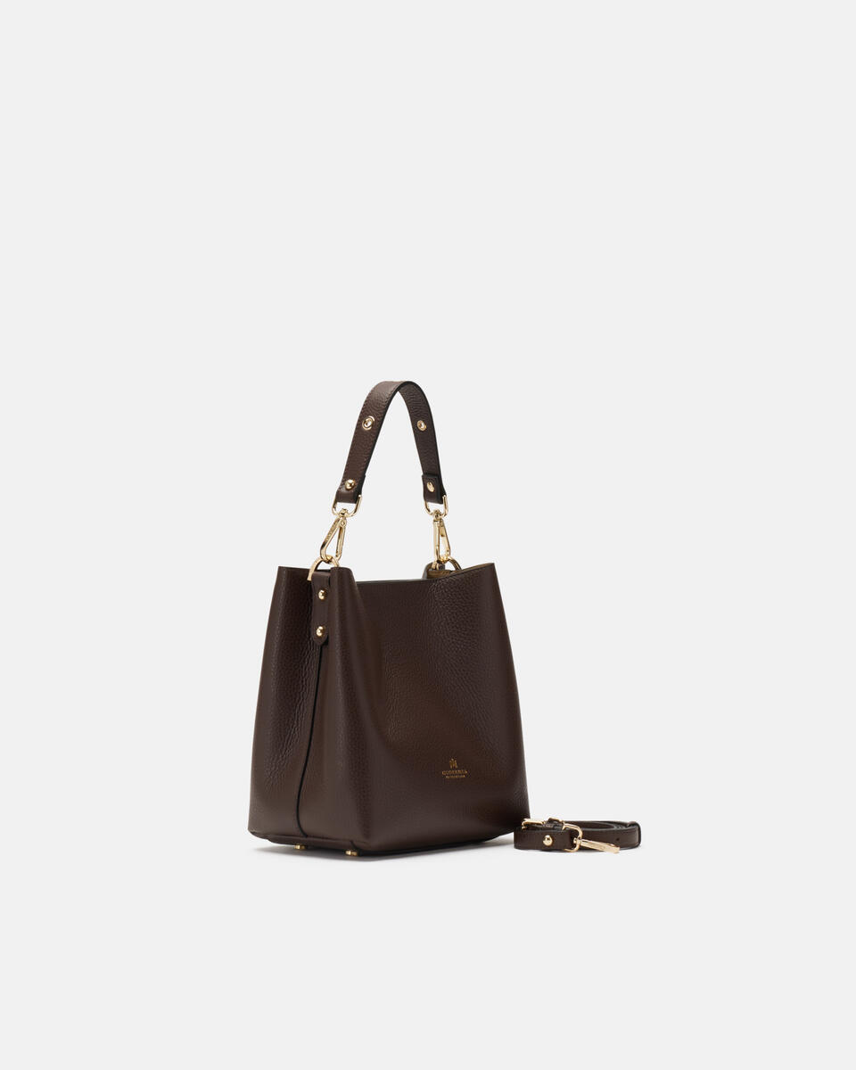 small bucket bag Chocolate  - Bucket Bags - Women's Bags - Bags - Cuoieria Fiorentina