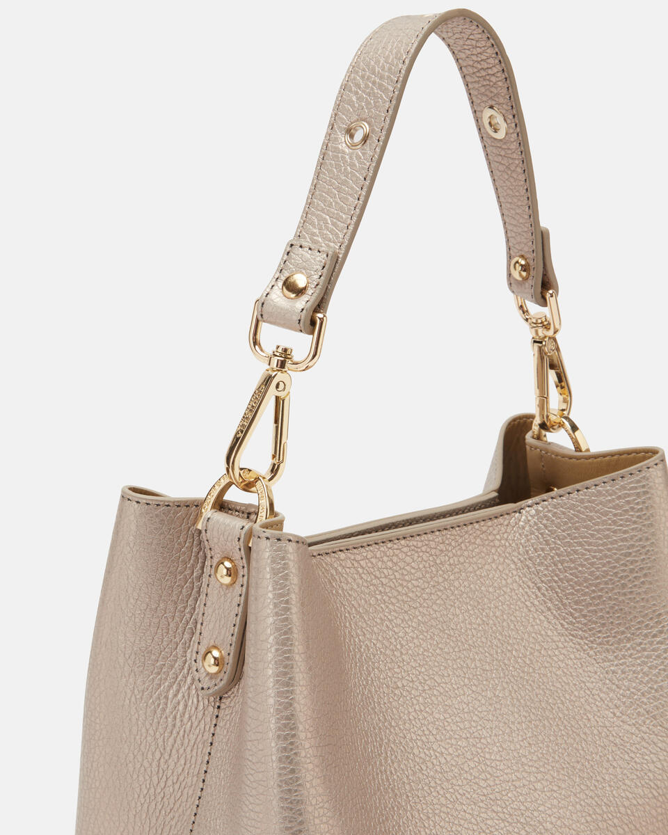 Small bucket metal Nude  - Secchiello - Borse Donna - Borse - Cuoieria Fiorentina