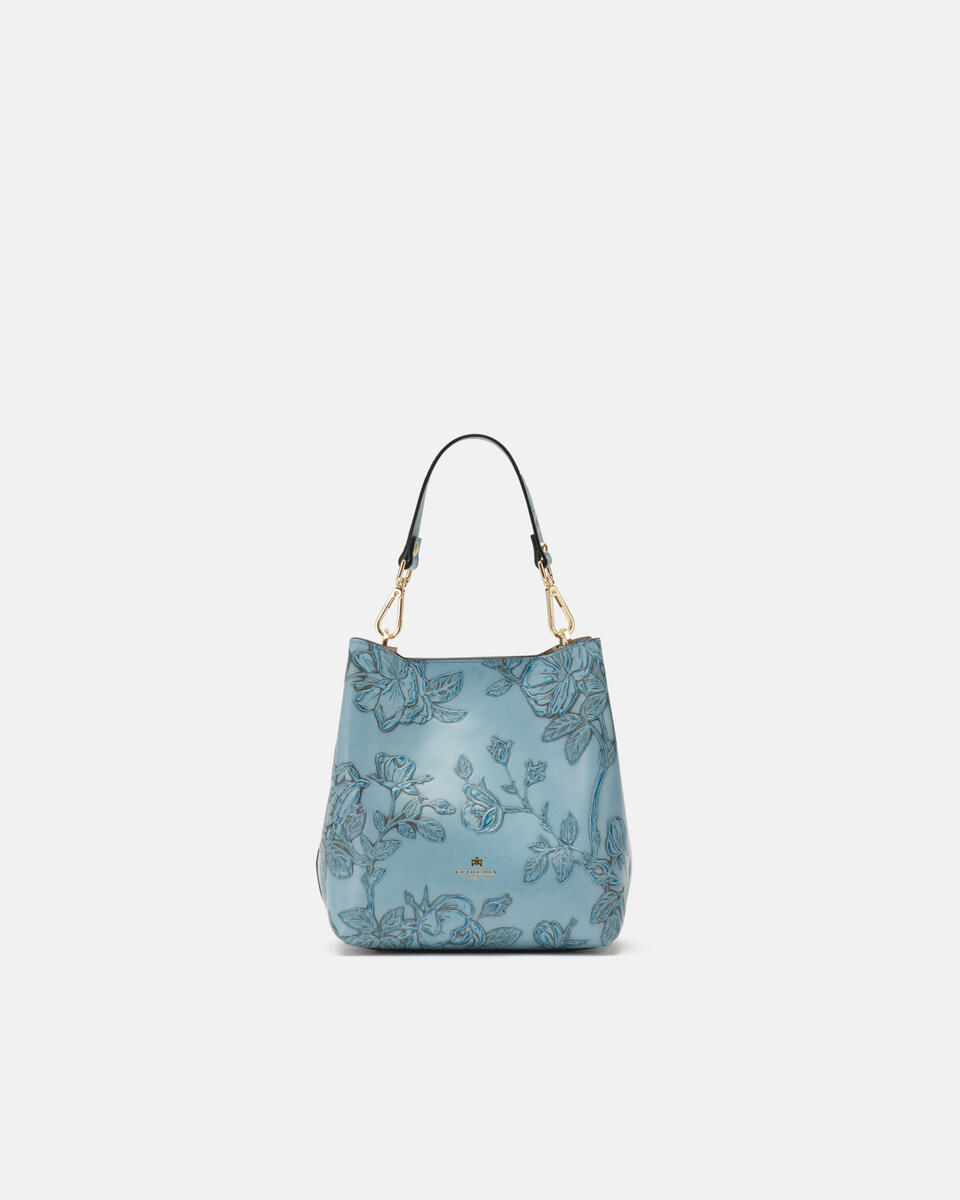 SMALL BUCKET BAG Light blue  - Bucket Bags - Women's Bags - Bags - Cuoieria Fiorentina