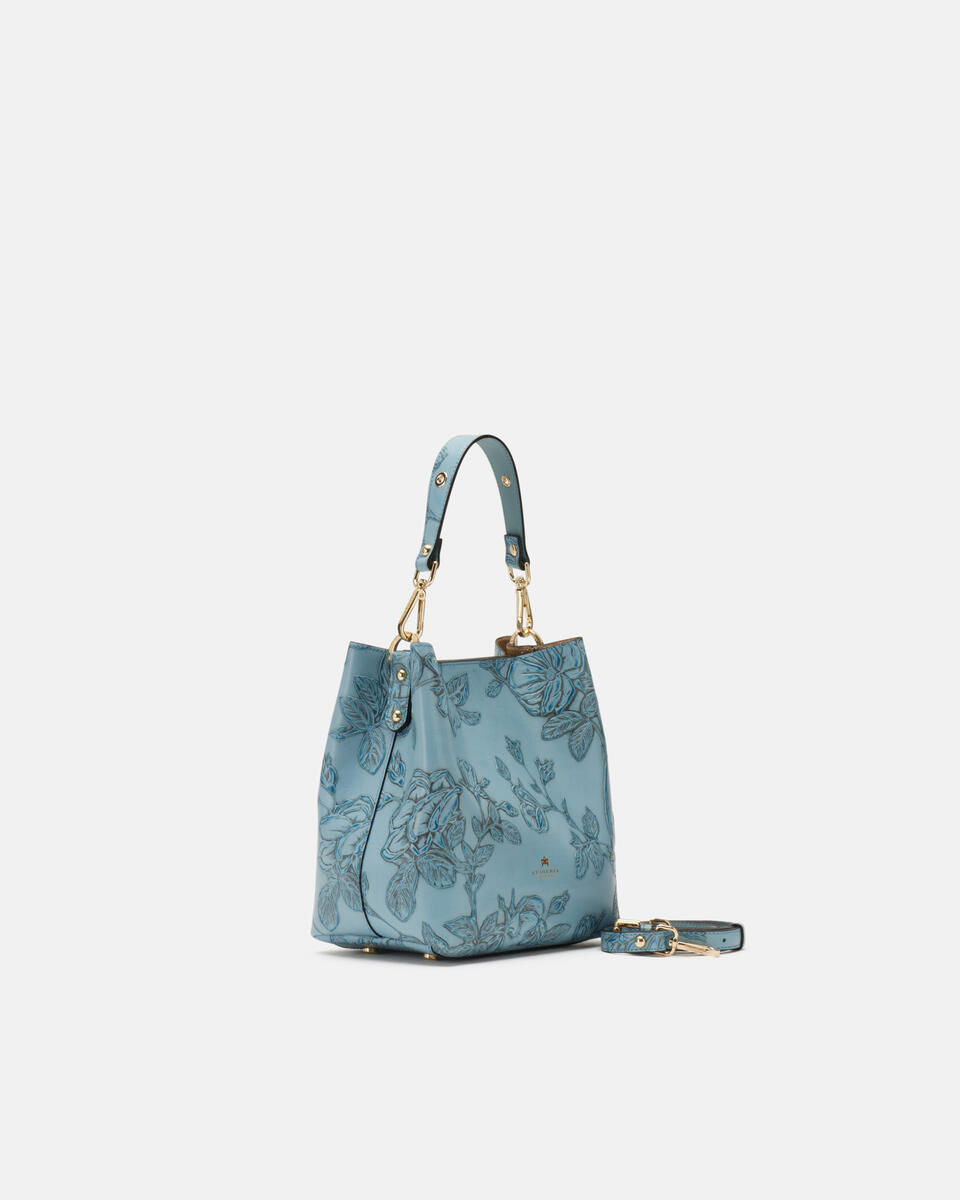 SMALL BUCKET BAG Light blue  - Bucket Bags - Women's Bags - Bags - Cuoieria Fiorentina