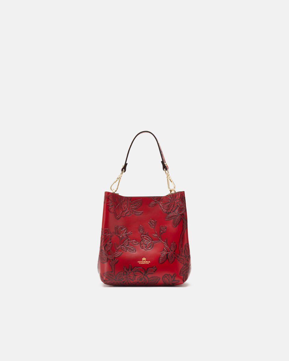 SMALL BUCKET BAG Red  - Bucket Bags - Women's Bags - Bags - Cuoieria Fiorentina