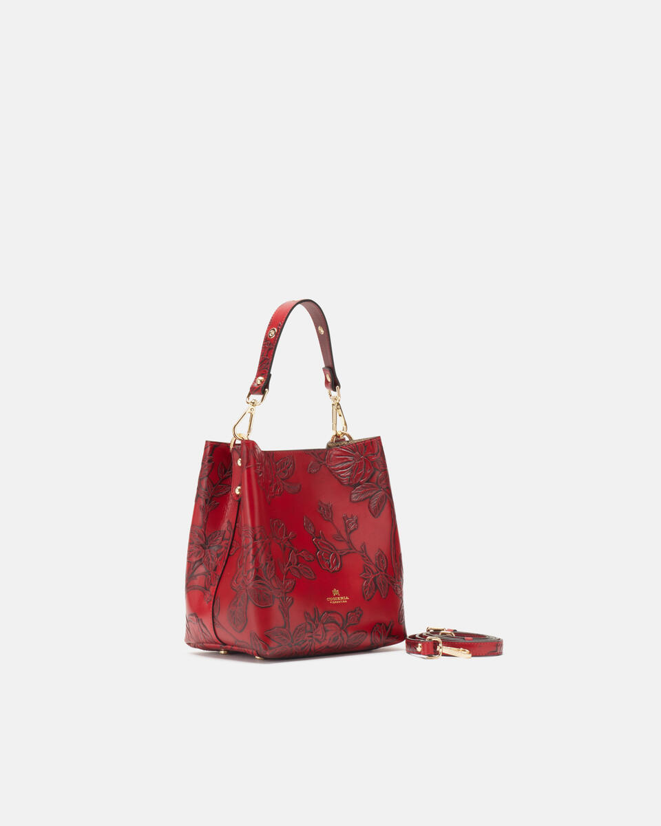 Mimì small bucket Rosso  - Secchiello - Borse Donna - Borse - Cuoieria Fiorentina