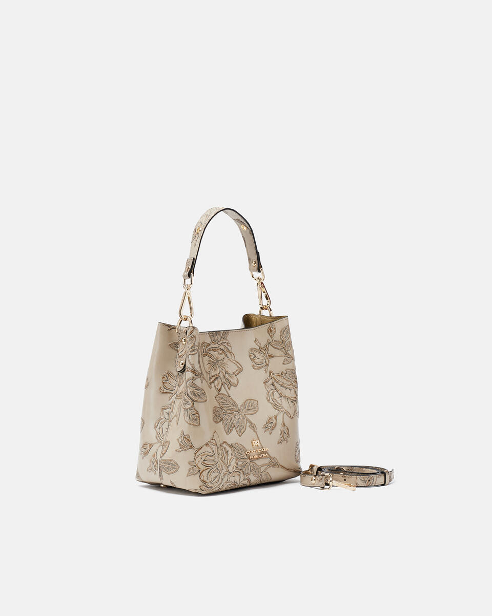 SMALL BUCKET BAG Taupe  - Bucket Bags - Women's Bags - Bags - Cuoieria Fiorentina