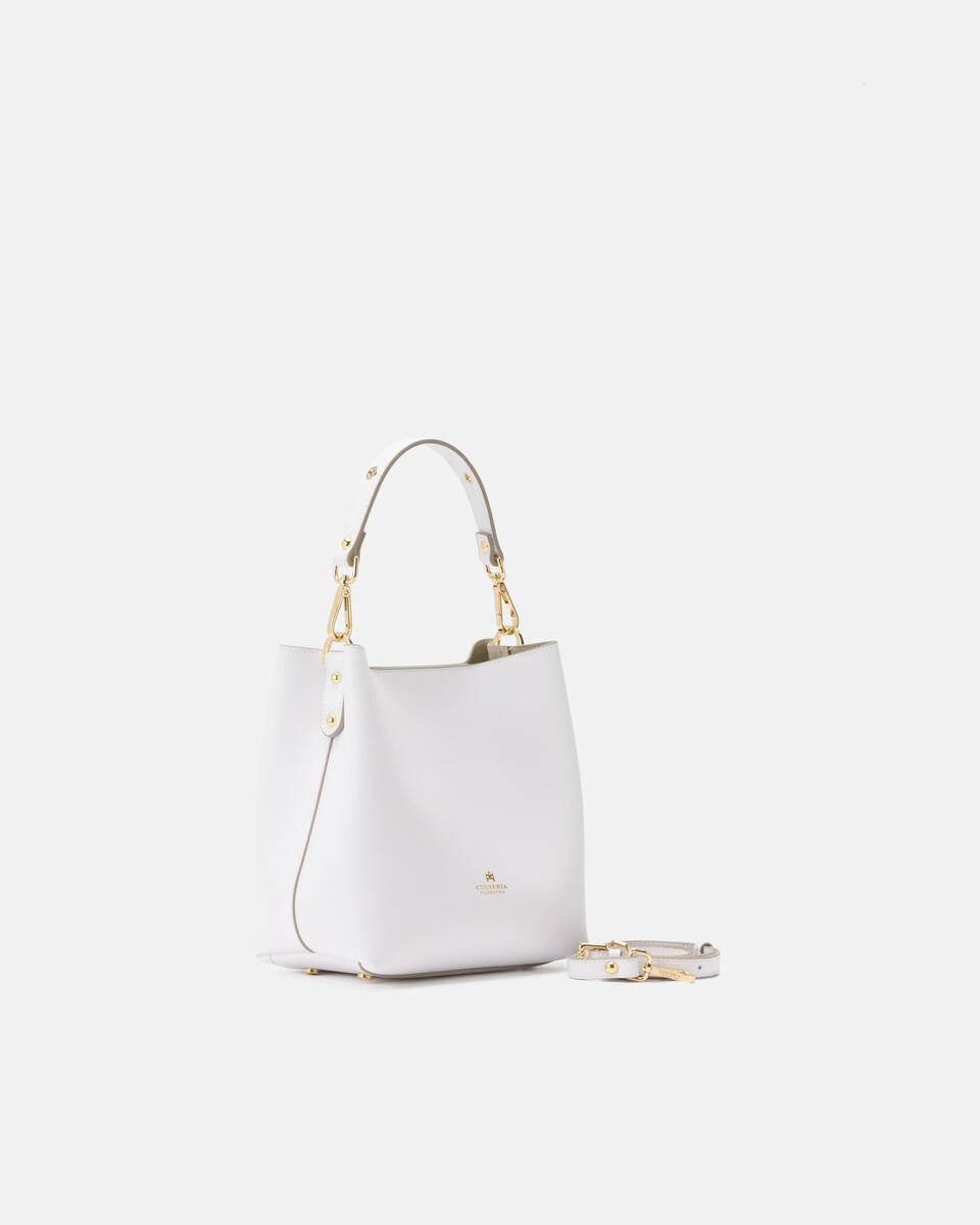 SMALL BUCKET BAG White  - Bucket Bags - Women's Bags - Bags - Cuoieria Fiorentina