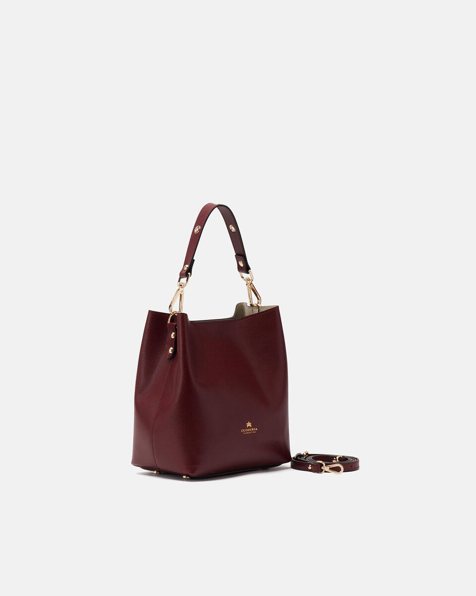 SMALL BUCKET BAG Bordeaux  - Bucket Bags - Women's Bags - Bags - Cuoieria Fiorentina