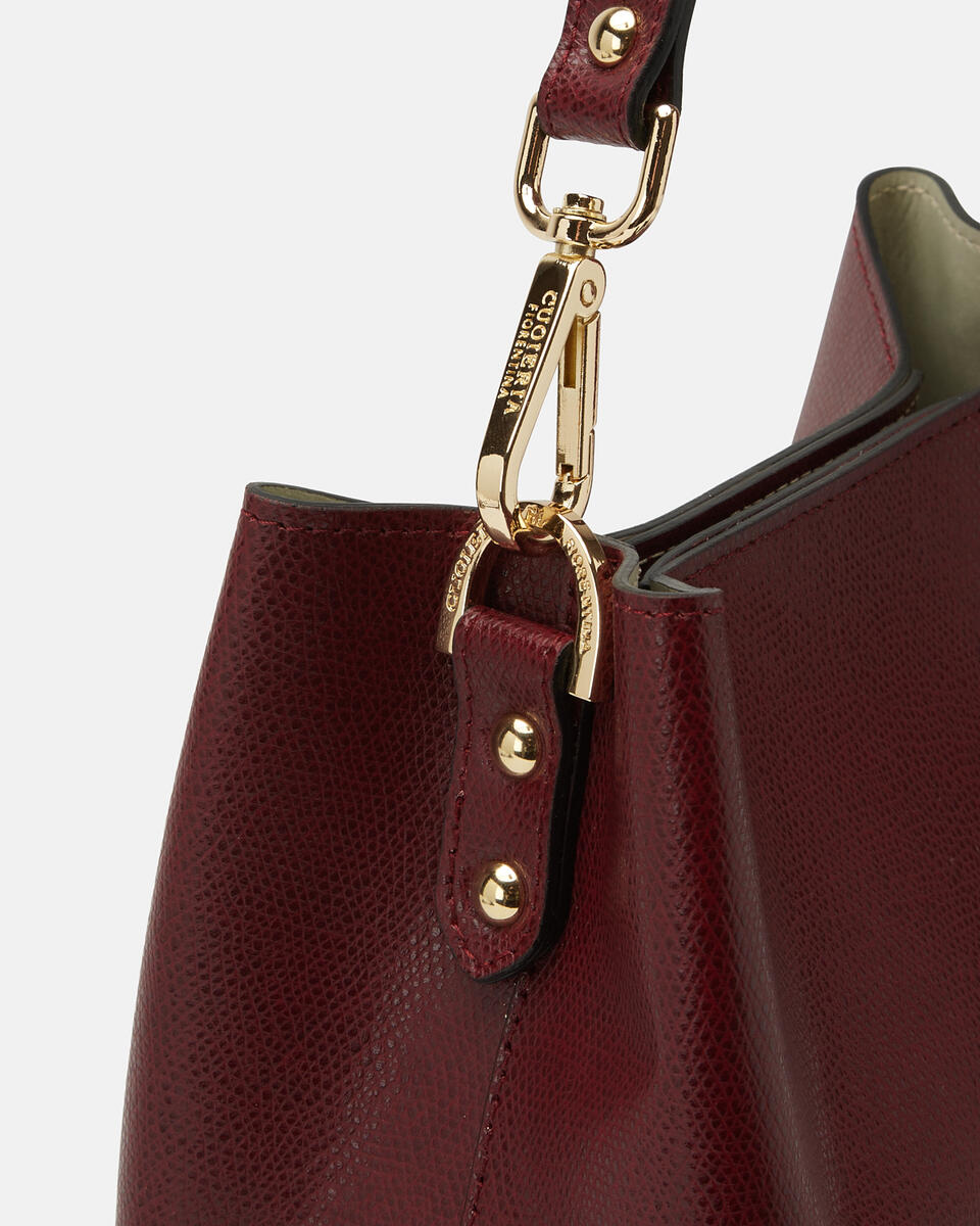 SMALL BUCKET BAG Bordeaux  - Bucket Bags - Women's Bags - Bags - Cuoieria Fiorentina