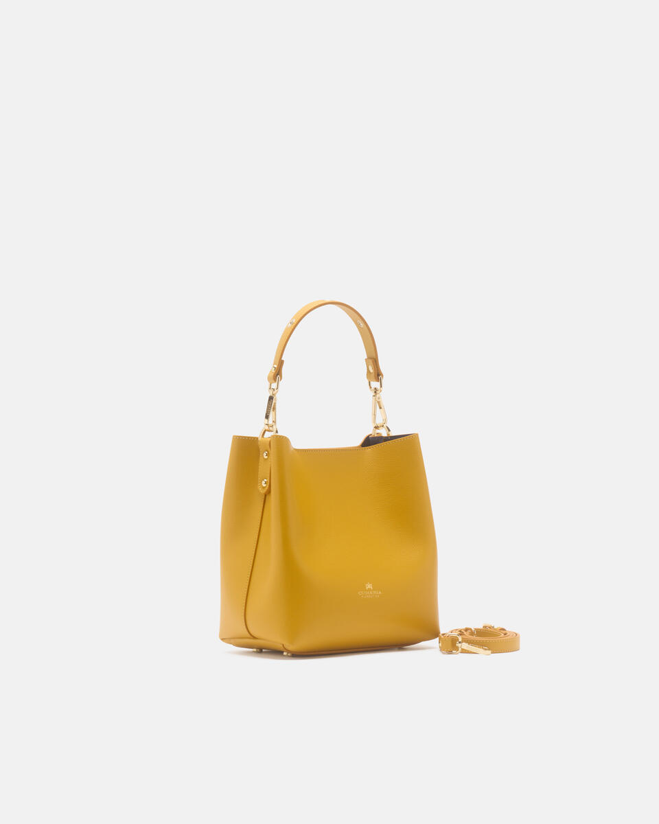 SMALL BUCKET BAG Yellow  - Bucket Bags - Women's Bags - Bags - Cuoieria Fiorentina