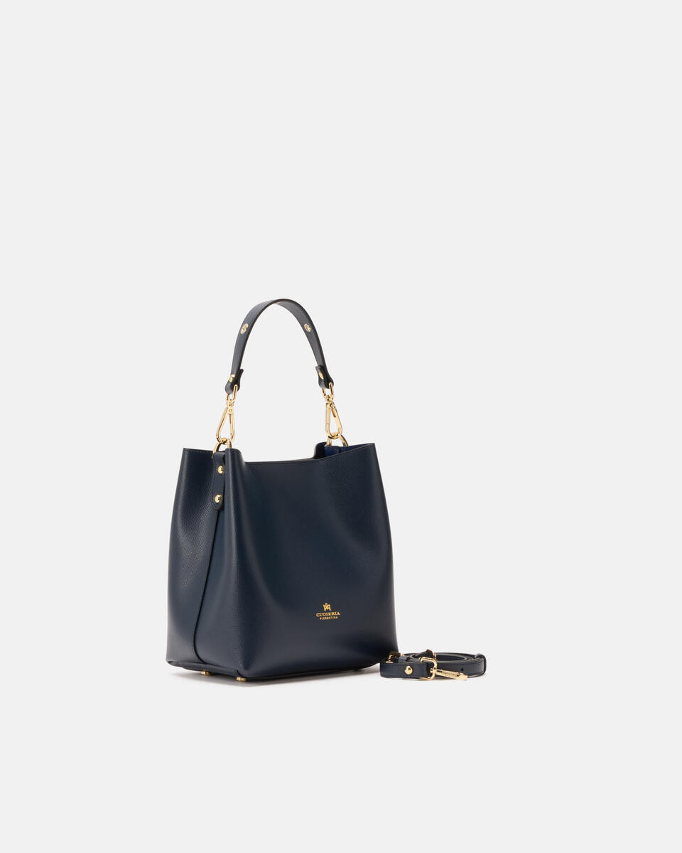 SMALL BUCKET BAG Navy  - Cuoieria Fiorentina