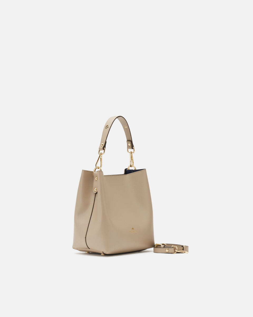 SMALL BUCKET BAG Taupe  - Bucket Bags - Women's Bags - Bags - Cuoieria Fiorentina