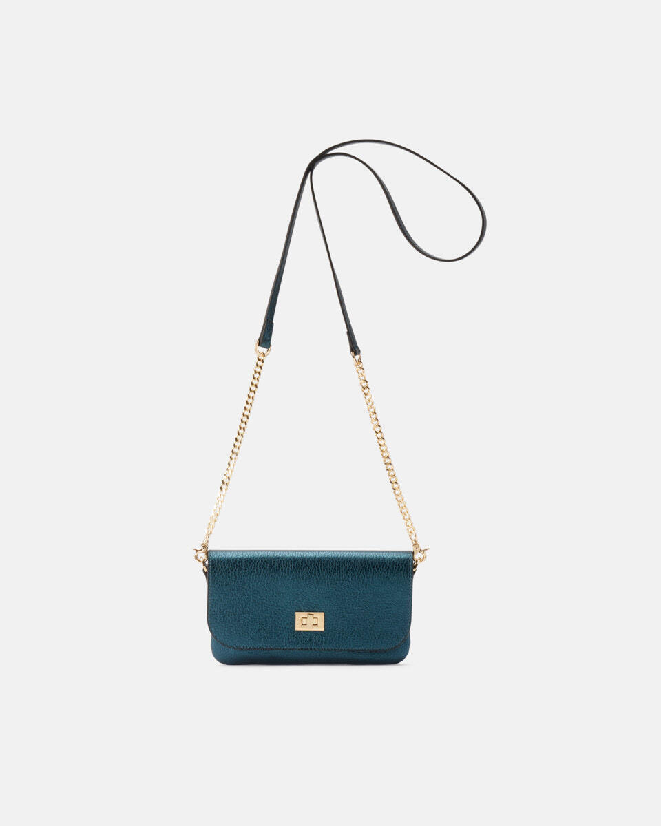 CLUTCH BAG Teal  - Mini Bags - Women's Bags - Bags - Cuoieria Fiorentina