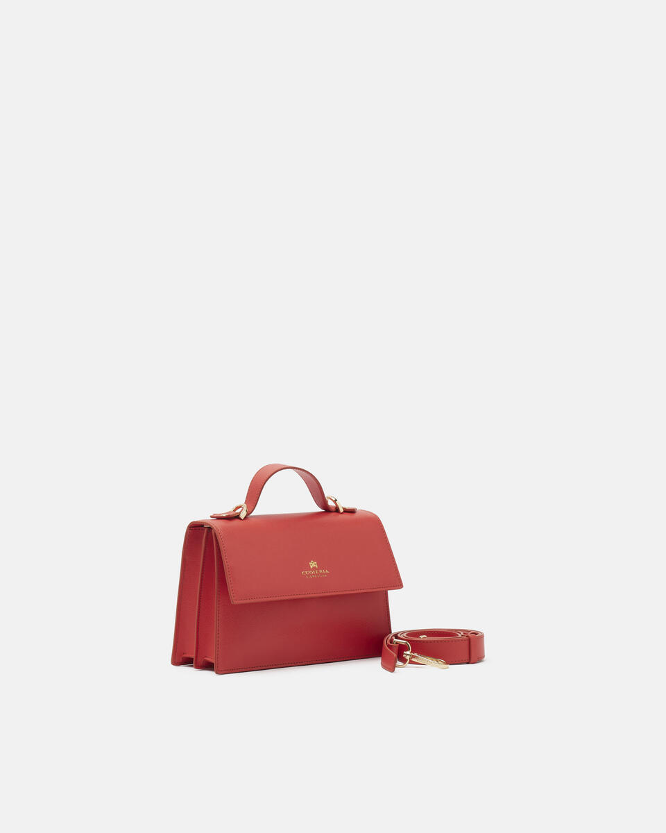 SMALL FLAP BAG Coral  - Mini Bags - Women's Bags - Bags - Cuoieria Fiorentina