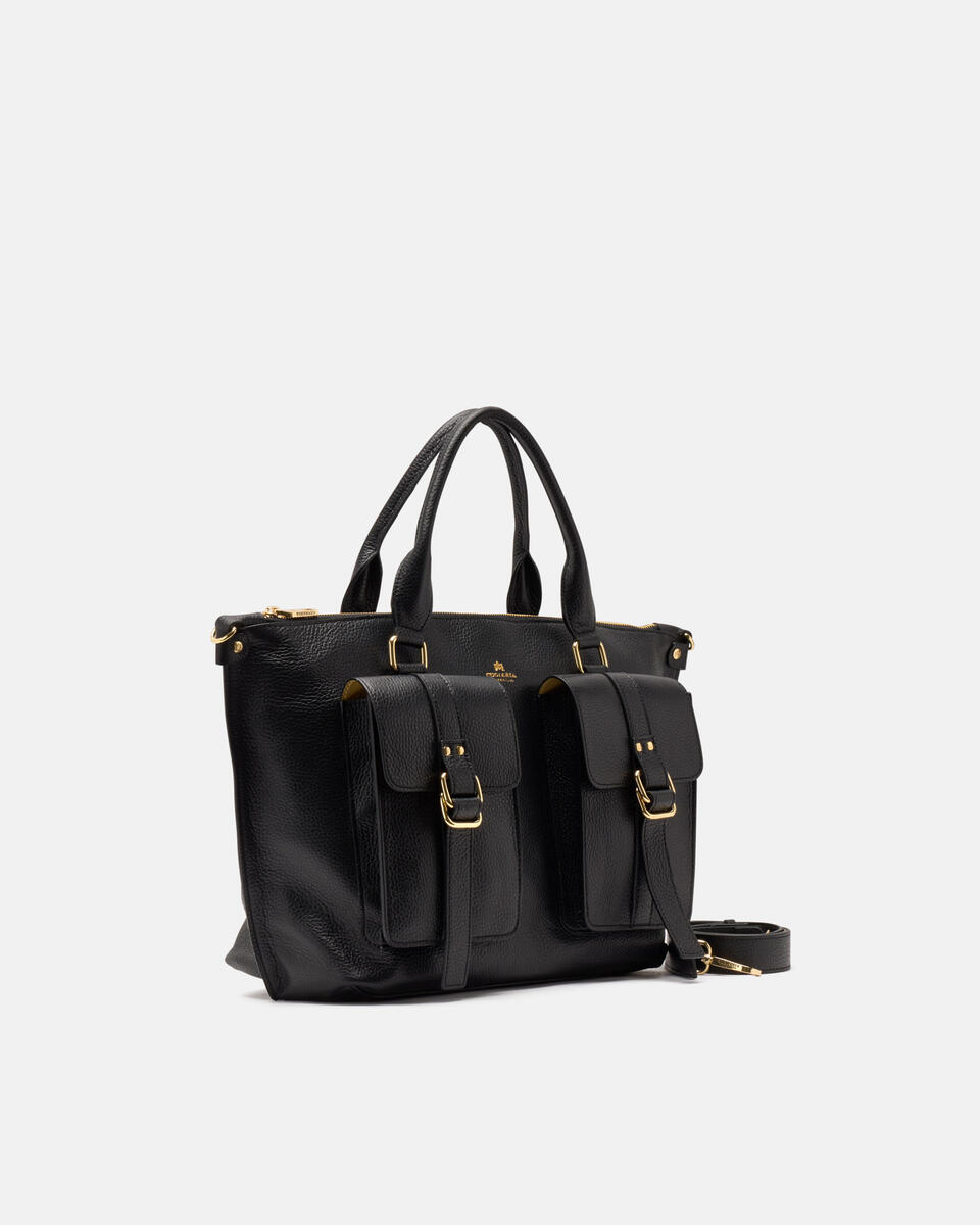 Blow Pocket Large Tote Bag Nero  - Tote Bag - Borse Donna - Borse - Cuoieria Fiorentina