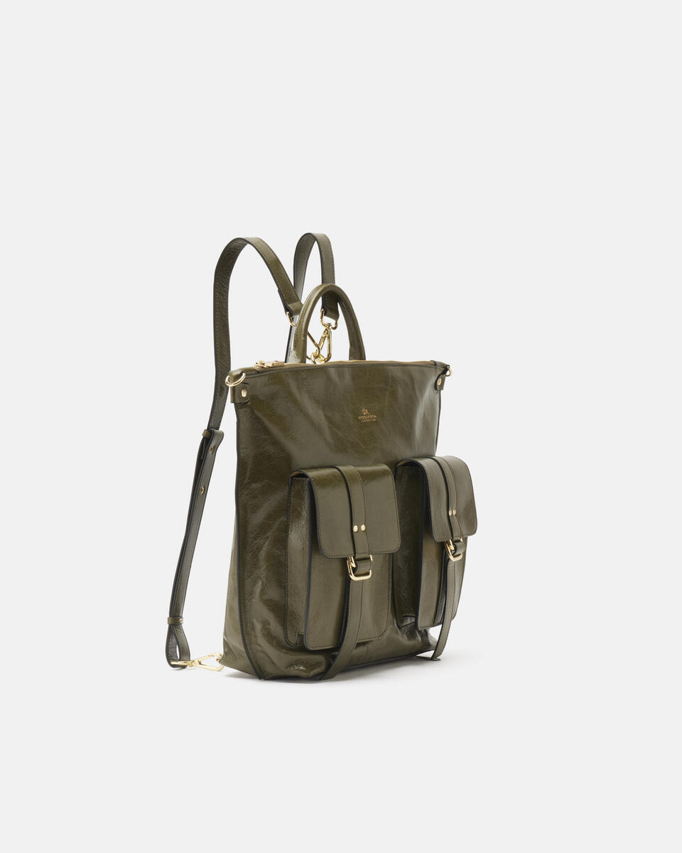 Blow pocket backpack Militare  - Zaini - Borse Donna - Borse - Cuoieria Fiorentina