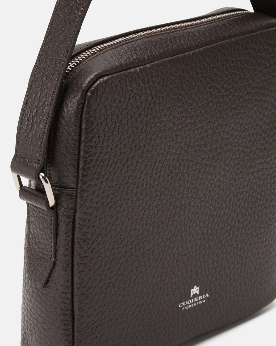 CROSSBODY Dark brown  - Crossbody Bags - Men's Bags - Bags - Cuoieria Fiorentina