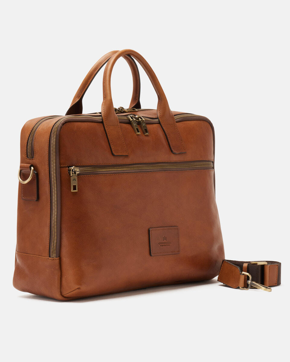 Large business briefcase Brown  - Business Bags - Briefcases - Cuoieria Fiorentina