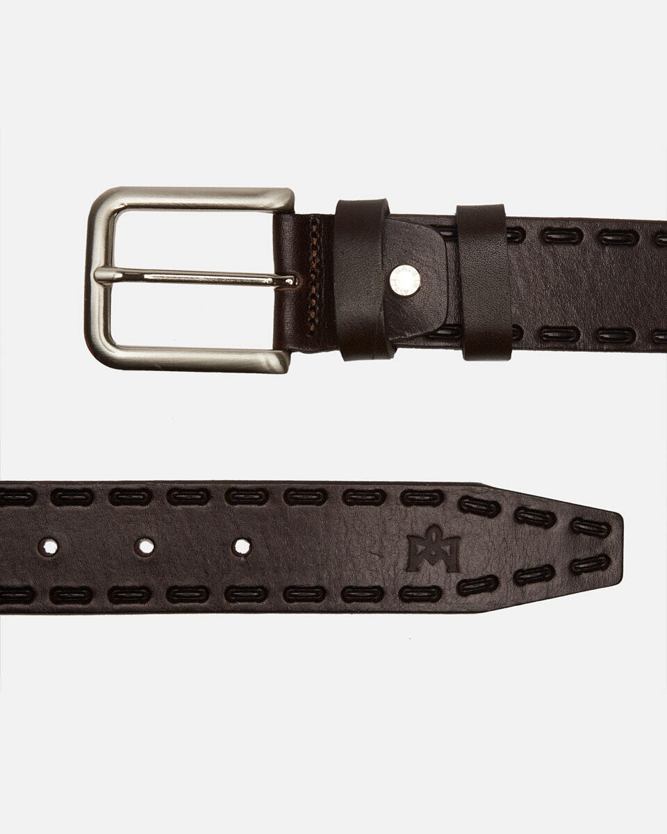 BELT Dark brown  - Men Belts - Belts - Cuoieria Fiorentina