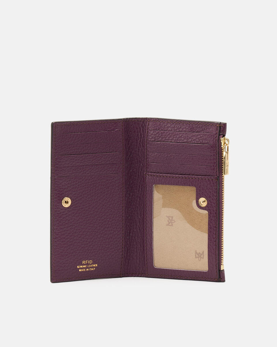 Vertical card holder Grape  - Women's Wallets - Wallets - Cuoieria Fiorentina