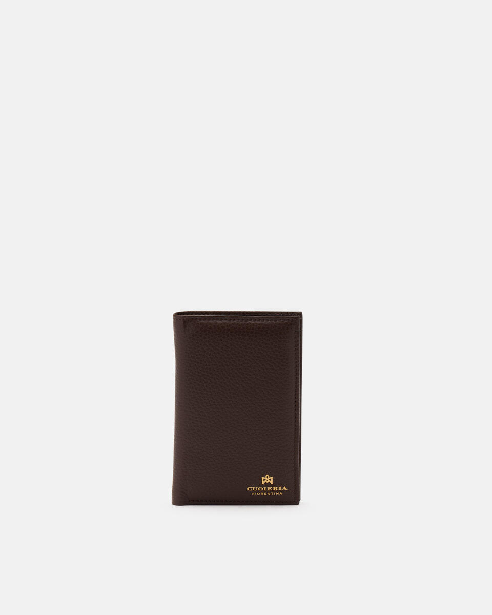 Vertical wallet Chocolate  - Women's Wallets - Wallets - Cuoieria Fiorentina