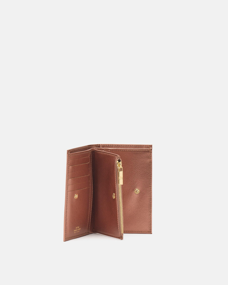 Vertical wallet Rose gold  - Women's Wallets - Women's Wallets - Wallets - Cuoieria Fiorentina