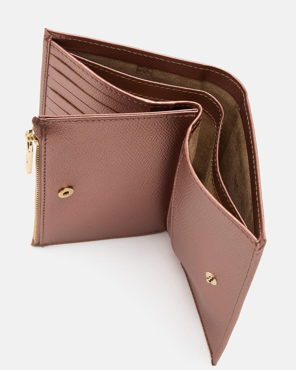 Vertical wallet Rose gold  - Women's Wallets - Women's Wallets - Wallets - Cuoieria Fiorentina