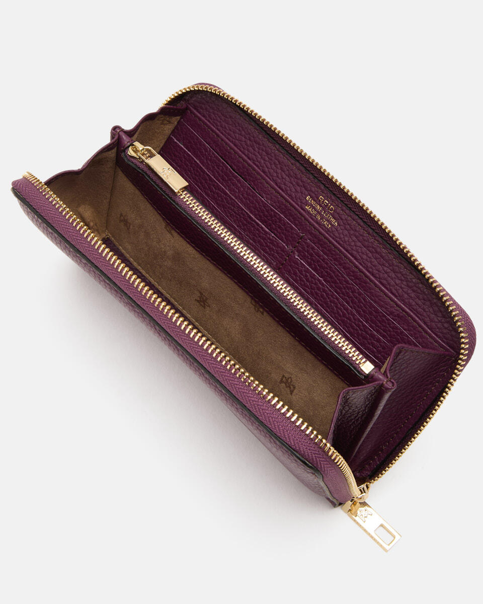 Zip around wallet Grape  - Women's Wallets - Wallets - Cuoieria Fiorentina