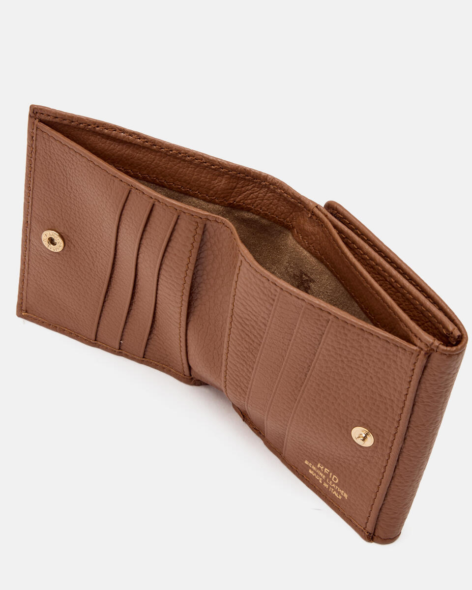 MINI CONTINENTAL WALLET Caramel  - Women's Wallets - Women's Wallets - Wallets - Cuoieria Fiorentina