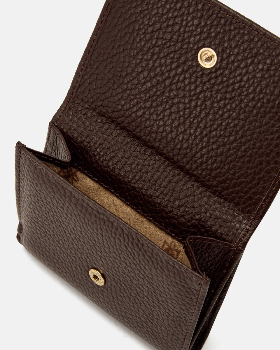 MINI CONTINENTAL WALLET Chocolate  - Women's Wallets - Women's Wallets - Wallets - Cuoieria Fiorentina