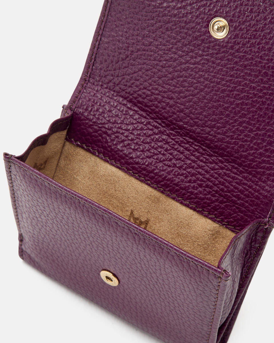 MINI CONTINENTAL WALLET Grape  - Women's Wallets - Women's Wallets - Wallets - Cuoieria Fiorentina