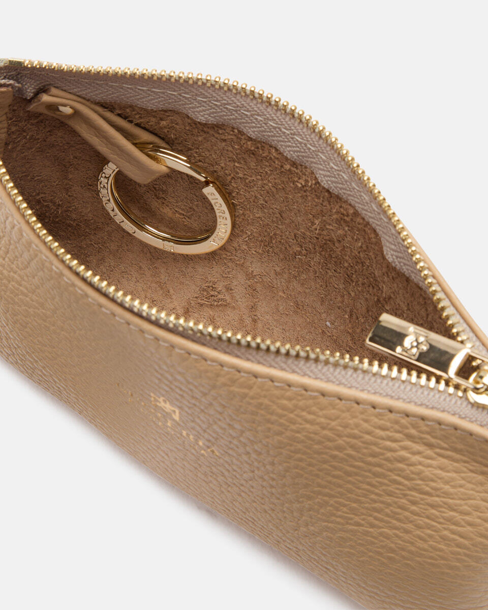 Key pouch Champagne  - Key Holders - Women's Accessories - Accessories - Cuoieria Fiorentina